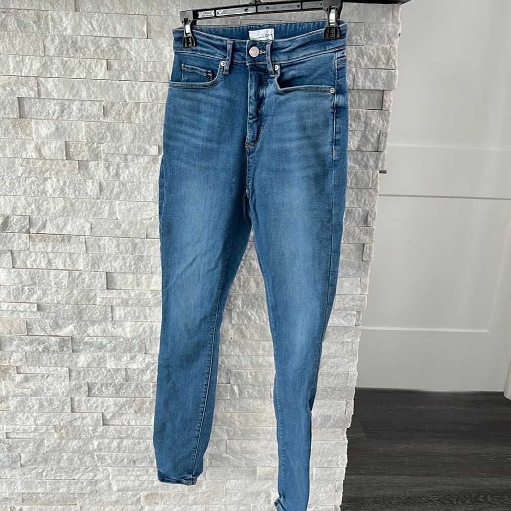 LOFT Blue High Rise stretch Jeans - Size 25/28” inseam